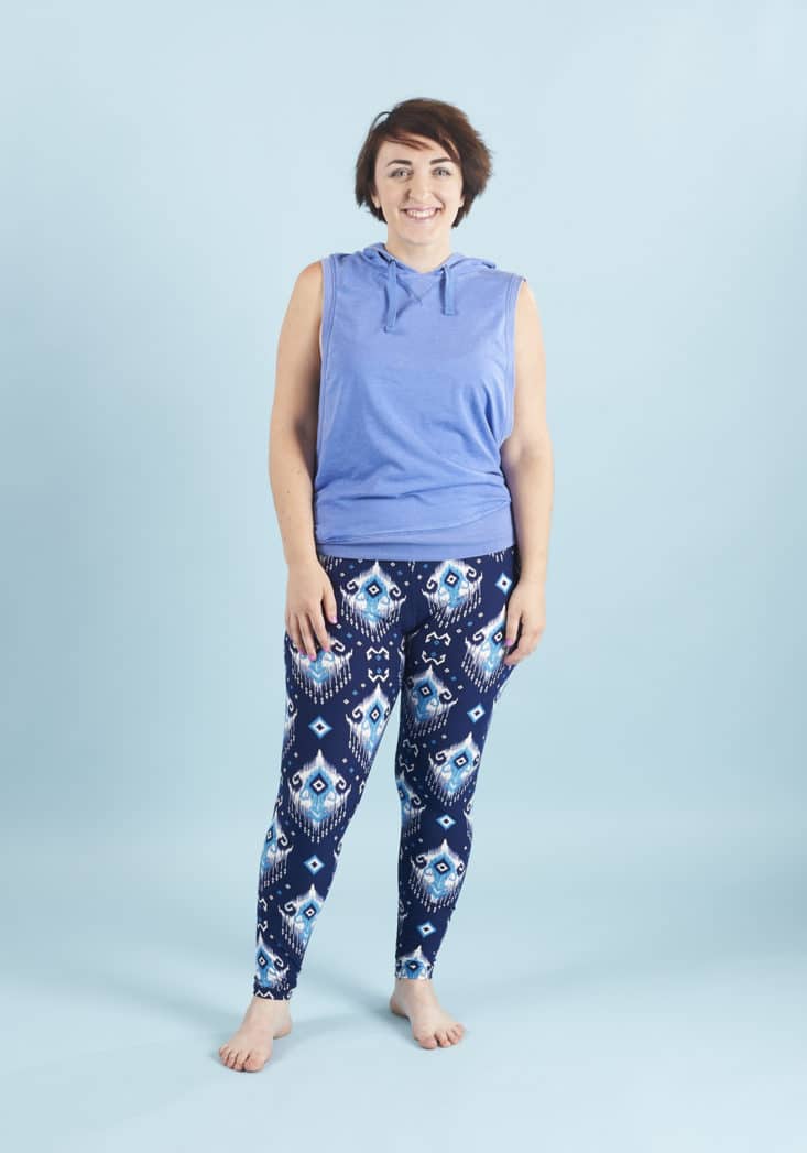 I'm reviewing the blue patterned leggings in my July 2017 Enjoy Leggings subscription!