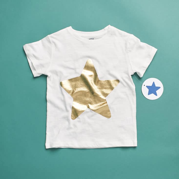 Little Starters July 2017 Review - Gold Foil Star Tee