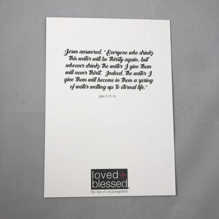 Loved and Blessed - Refresh - August 2017 Religious Subscription Box
