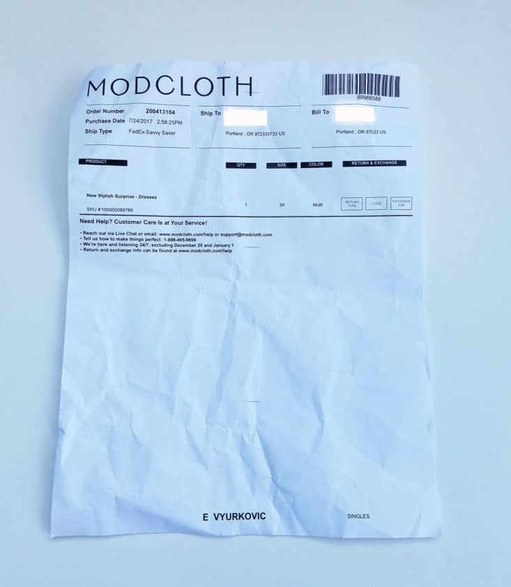 ModCloth Stylish Surprise Plus Size July 2017