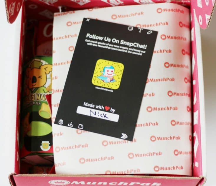 Munchpak July 2017 Snack Subscription Box