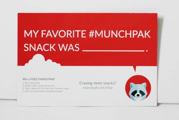 Munchpak July 2017 Snack Subscription Box