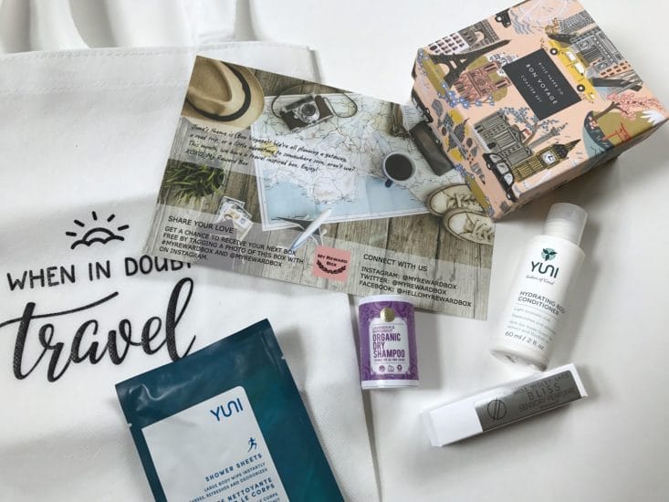 My Reward Box - Bon Voyage - June 2017 Women's Subscription Box