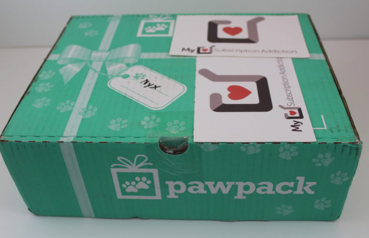 PawPack July 2017 Dog Subscription Box