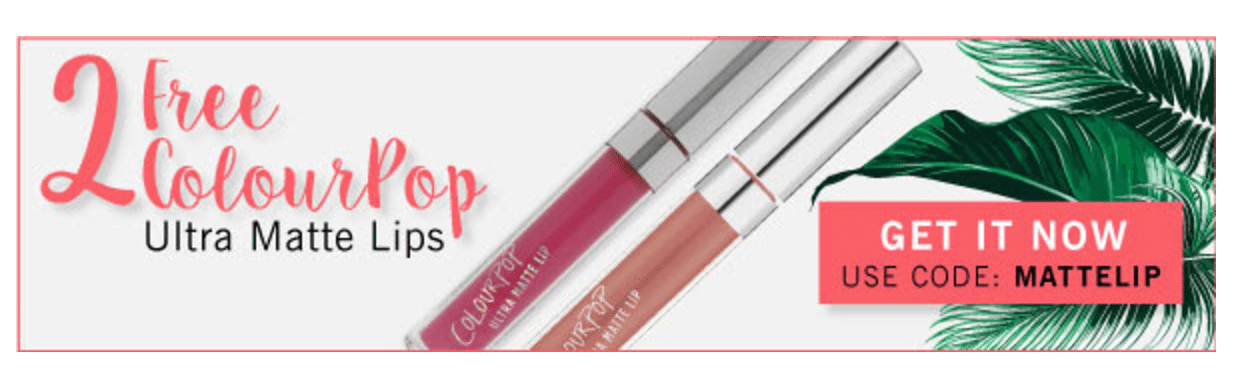 GlossyBox Coupon – 2 FREE ColourPop Ultra Matte Lips!