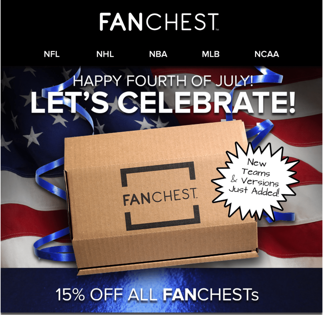 2 Days Only! Fanchest 4th of July Sale – 15% off all Franchises!