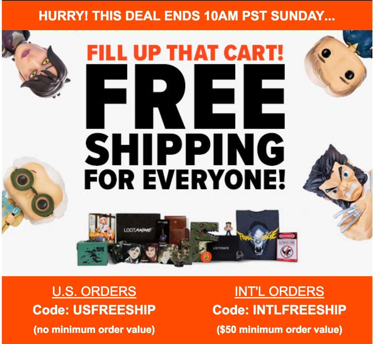 Loot Vault Flash Sale – Free Shipping On All Orders!