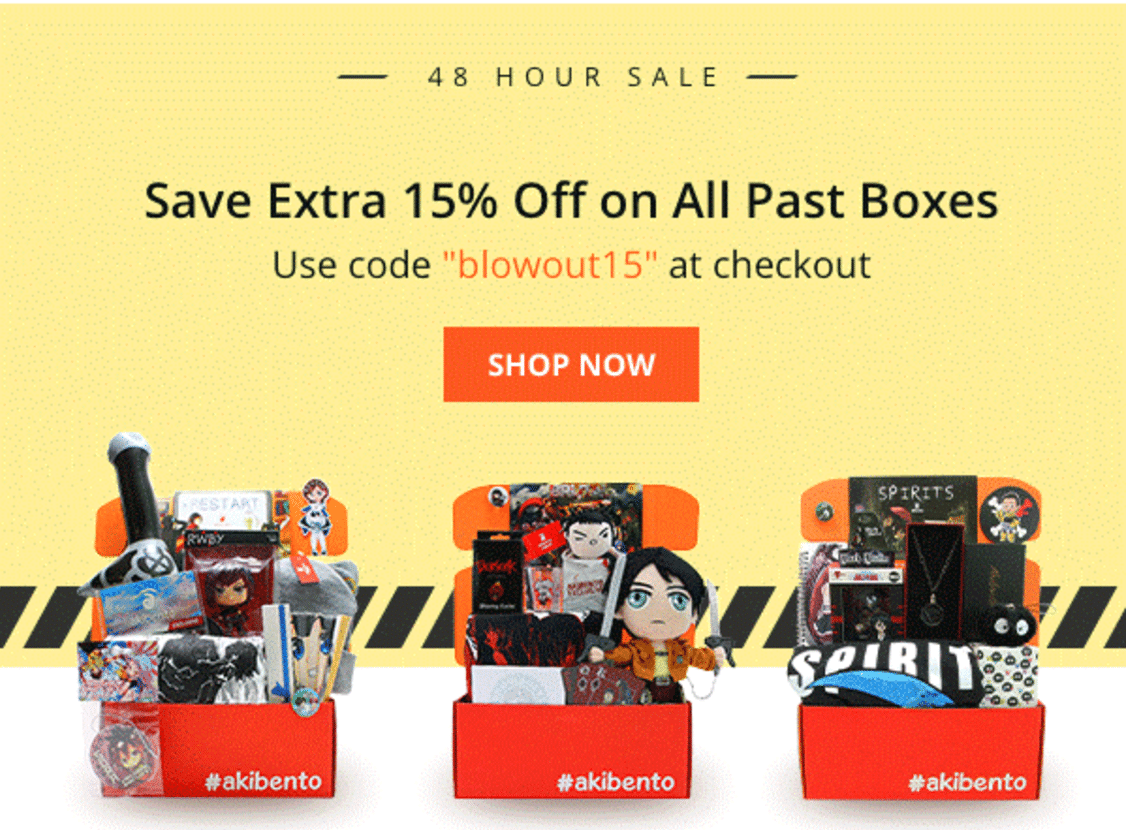 2 Days Only! Akibento Flash Sale – 15% Off Past Boxes!