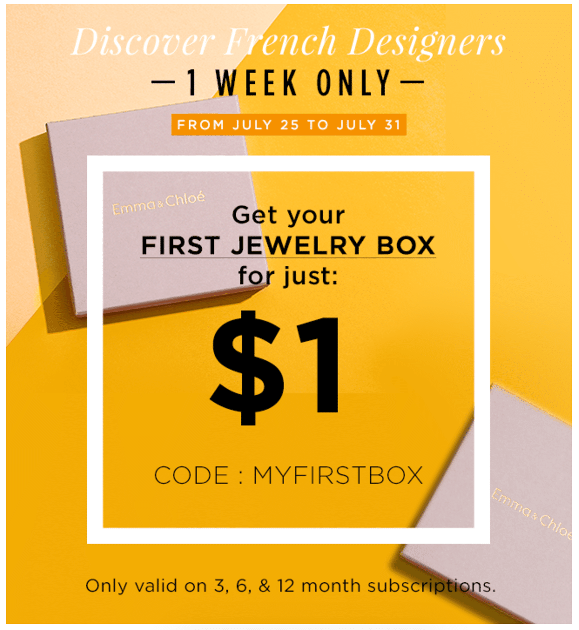 Last Day! Emma & Chloe Coupon – First Box for $1!