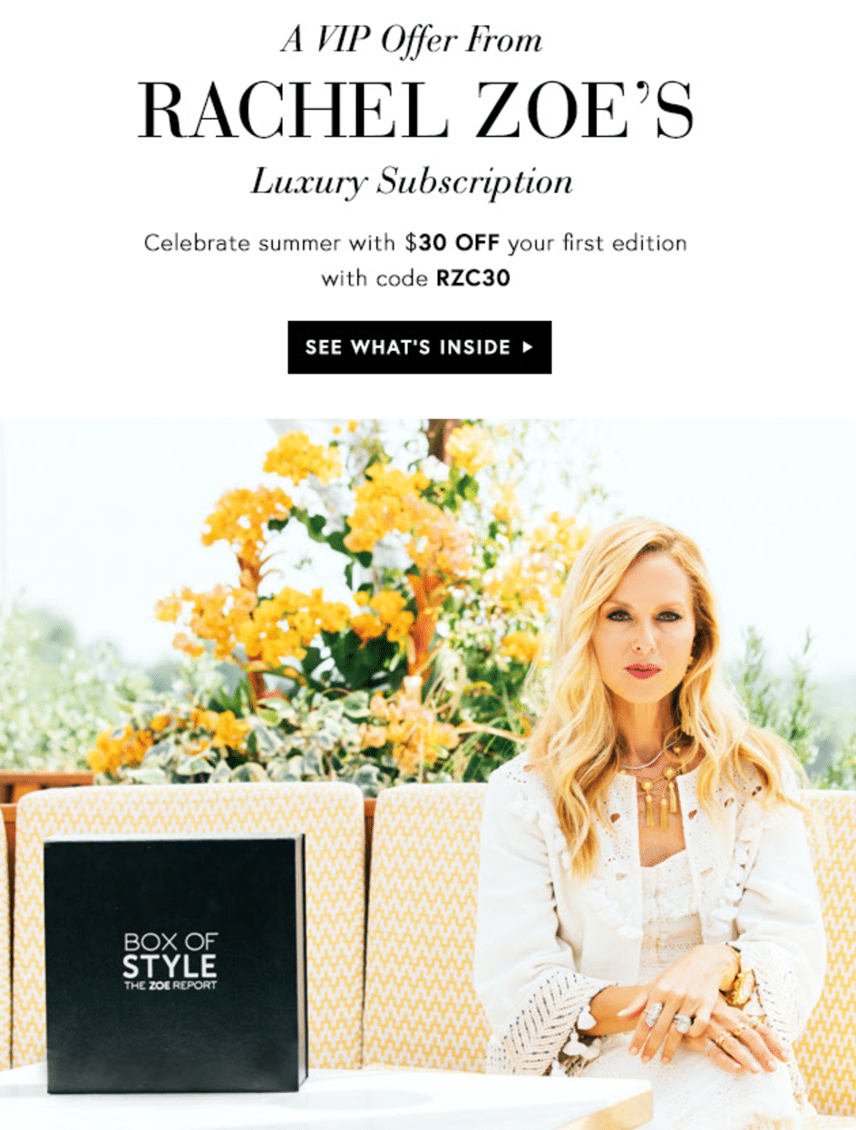 Rachel Zoe Box of Style FLASH SALE – Save $30!