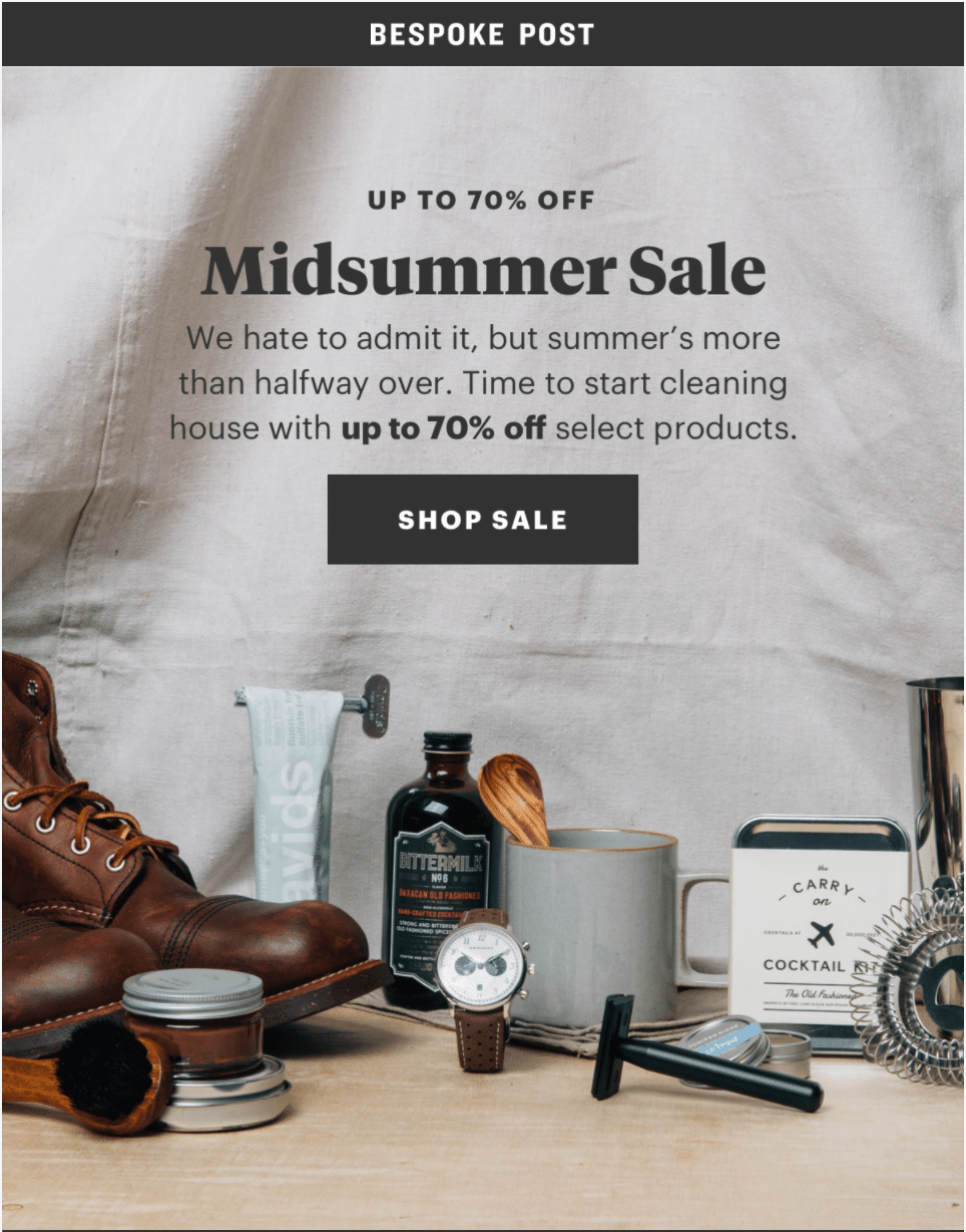 Bespoke Post Midsummer Sale Sale – Up to 70% Off!