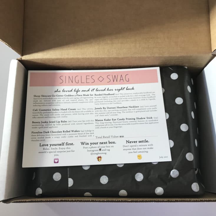 Singlesswag July 2017 Women's Subscription Box