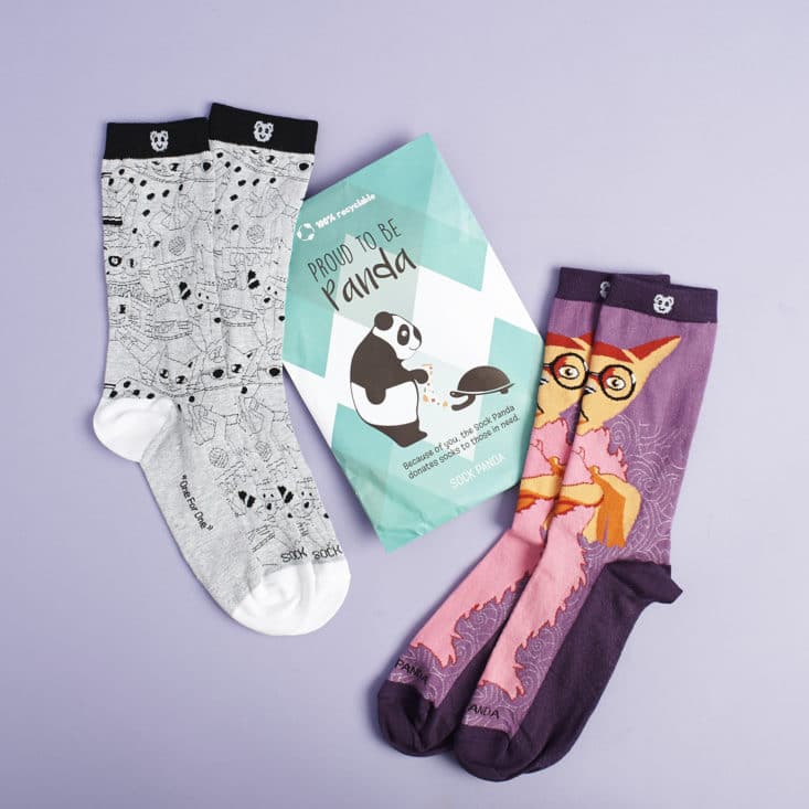 Check out the cute, quirky socks in my July 2017 Sock Panda women's subscription!