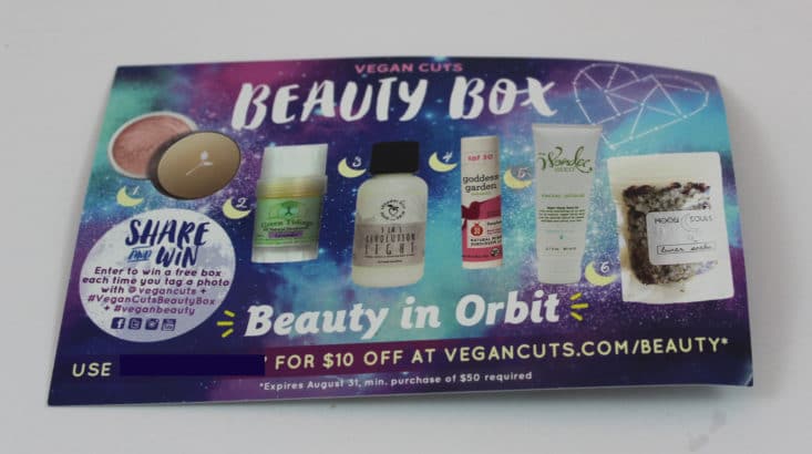 Vegan Cuts Beauty July 2017 Box