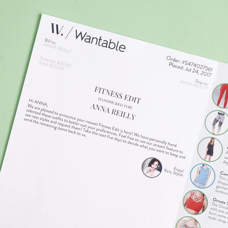 Check out the cute workout clothes in my August 2017 Wantable Fitness review!