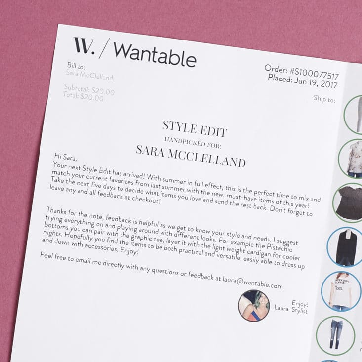 Wantable Style Edit July 2017 Women's Clothing Box