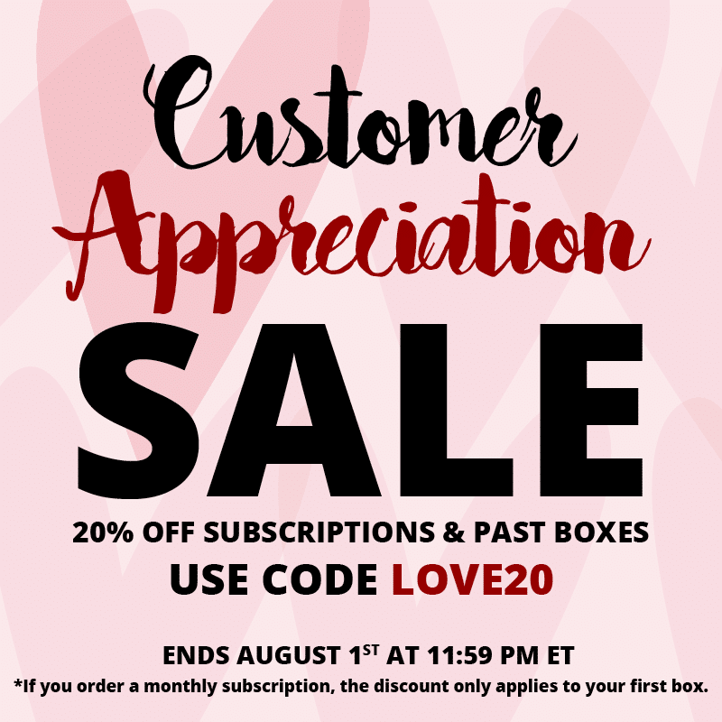Cocotique Customer Appreciation Sale – 20% Off Subscriptions & Past Boxes!