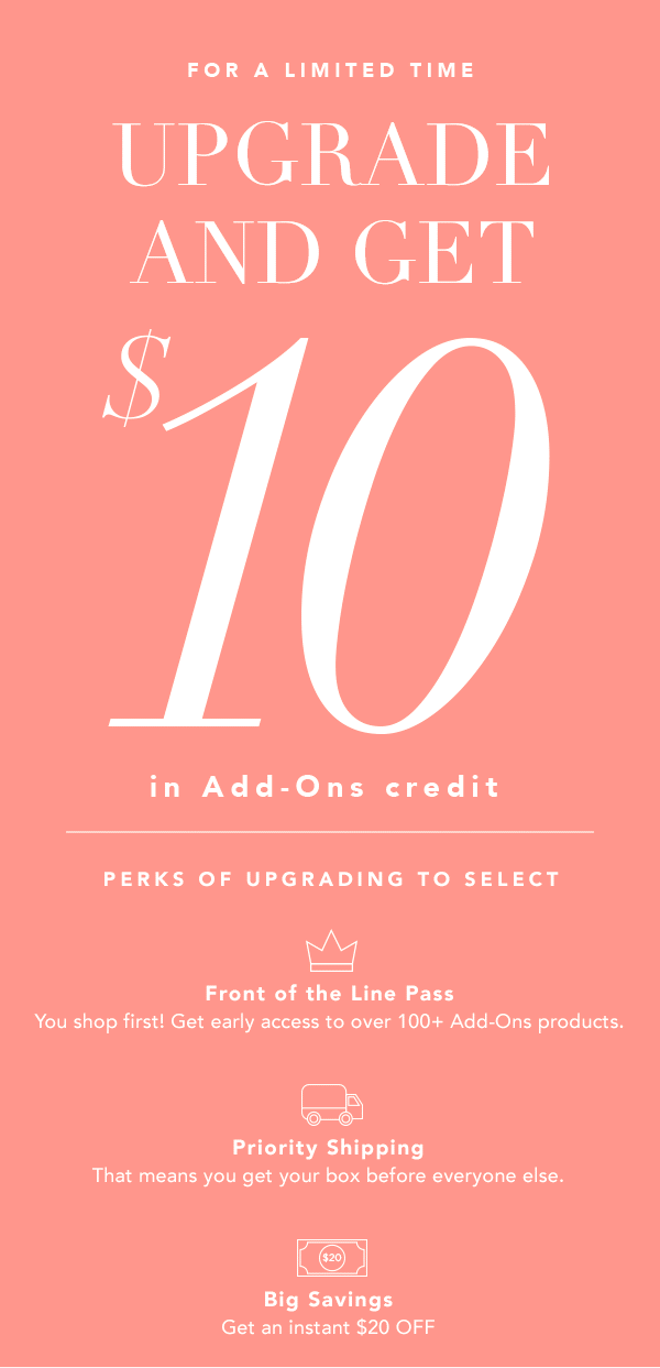 FabFitFun Deal – $10 in Add-On Credit with Annual Upgrade!