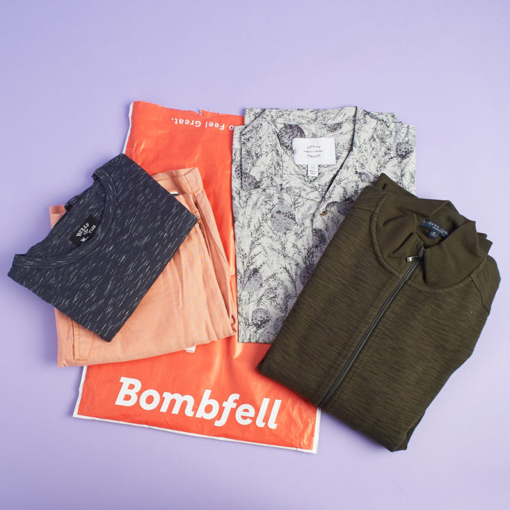 Bombfell August 2017 Men's Pay for What You Keep Clothing Subscription Box