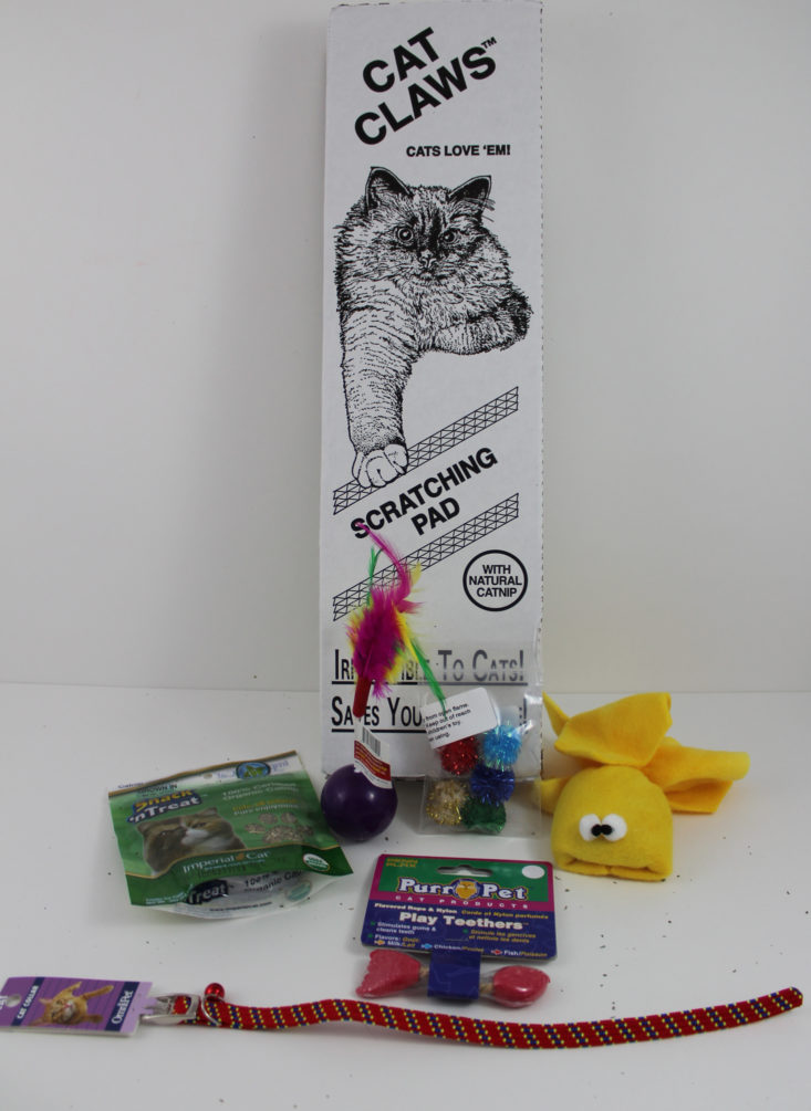 Cat Claws Club August 2017 Pet Subscription Box