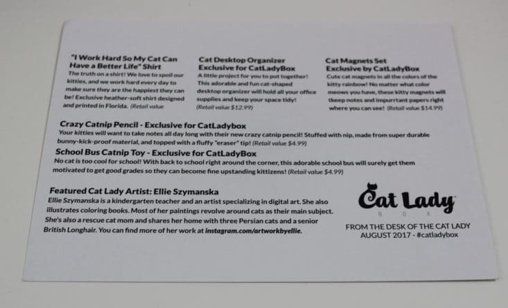 Cat Lady Box August 2017