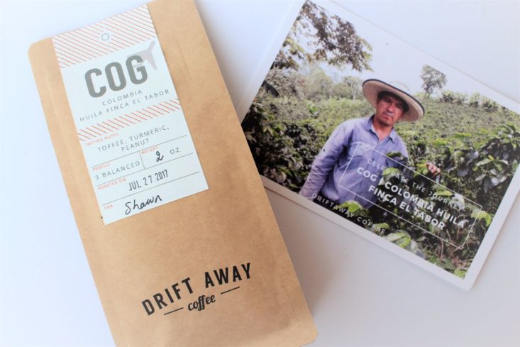 Driftaway Coffee July 2017 Coffee Subscription Box