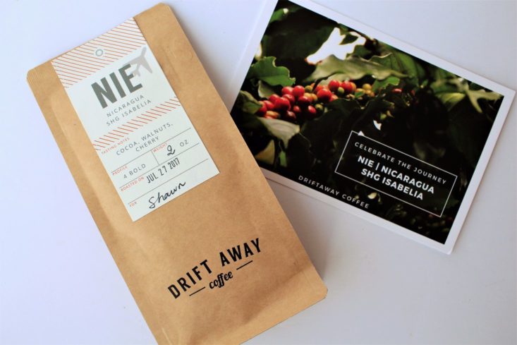 Driftaway Coffee July 2017 Coffee Subscription Box