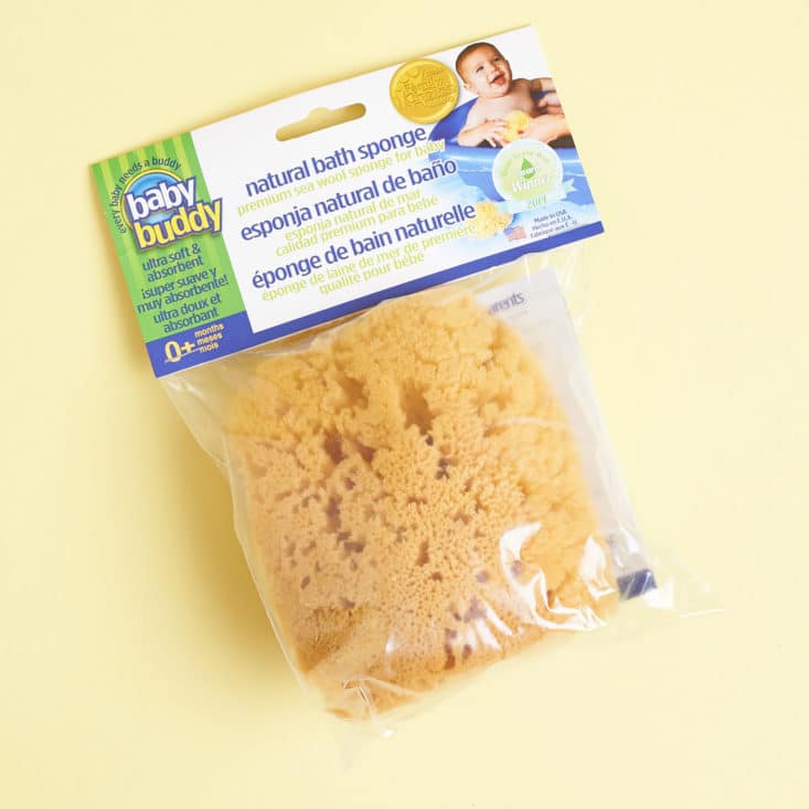 Ecocentric Mom Review, Baby Bathtime Box August 2017 - Natural Sea Sponge