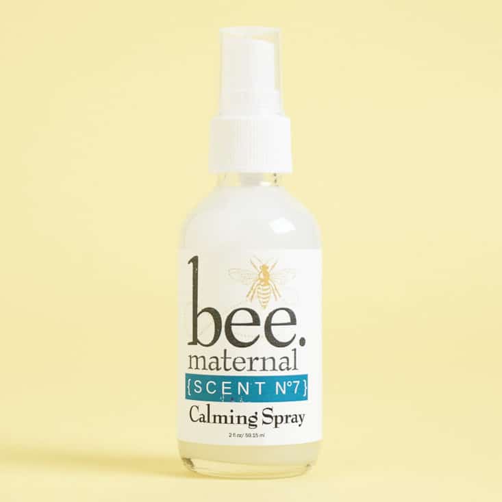 Ecocentric Mom Review, Baby Bathtime Box August 2017 - Bee Maternal Calming Spray