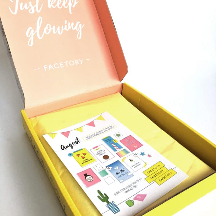 Facetory August 2017 Women's Beauty Mask Subscription Box