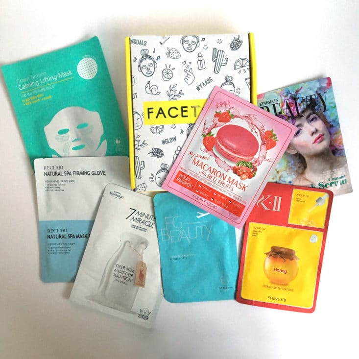 Facetory August 2017 Women's Beauty Mask Subscription Box