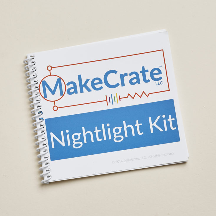 Make Crate Nightlight Kit July 2017 - Nightlight Kit Instructions