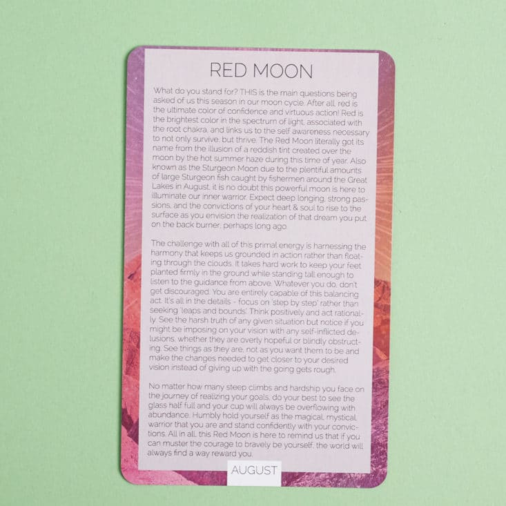 See the spiritual, natural, holistic items and crystals I got in my August 2017 MoonBox!