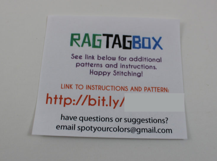 Rag Tag Box August 2017 DIY and Craft Subscription Box