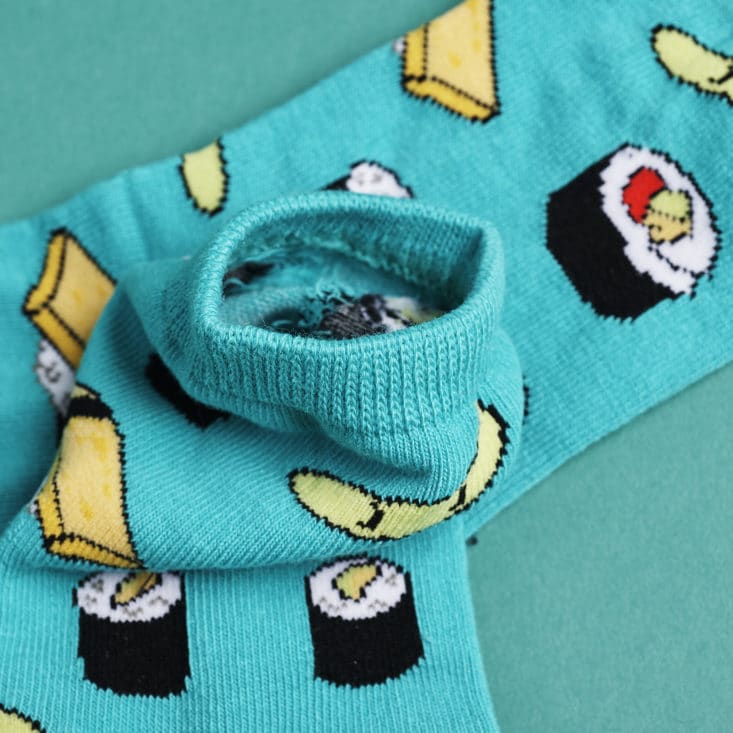 Say It With A Sock Girls Review, July 2017 - Socksmith Sushi Socks, Detail