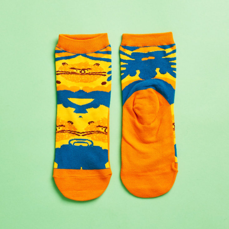 Say It With A Sock Juniors August 2017 - Orange Cat Socks