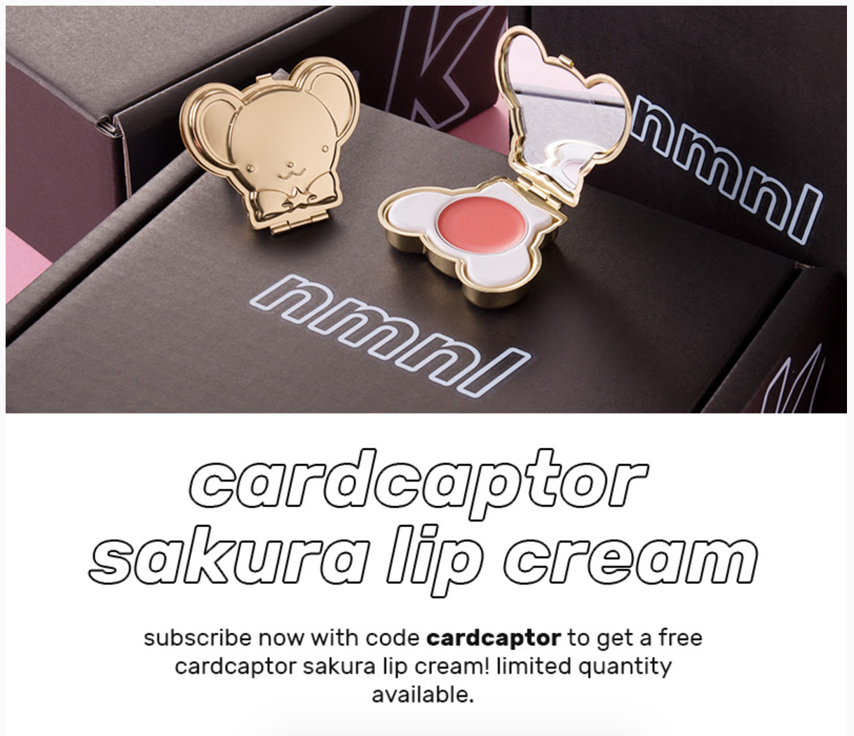 nmnl Coupon – Free Cardcaptor Sakura Lip Cream with Subscription!