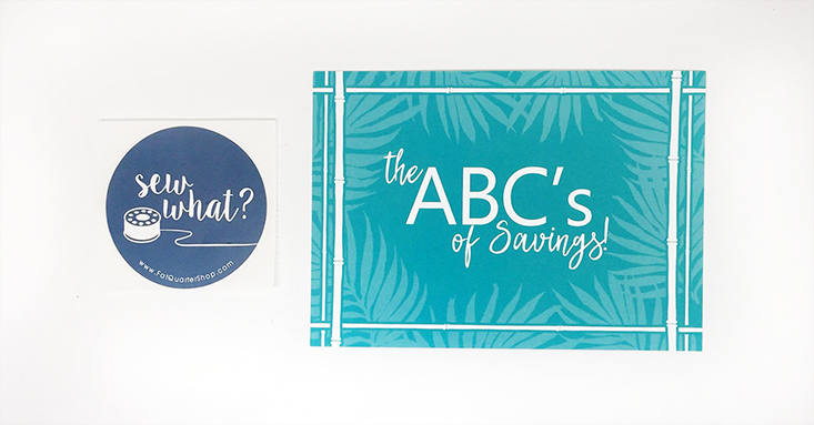 Sew Sampler Subscription Box Review - August 2017 | MSA