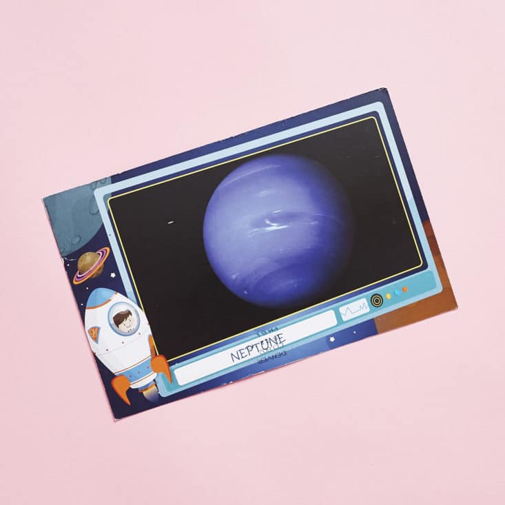 Space Mail Pal Review, July 2017 - Neptune Postcard, Front