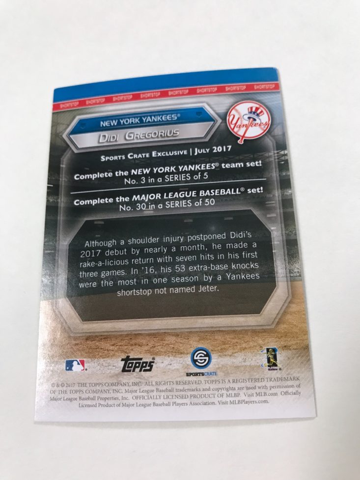 SportsCrate by LootCrate July 2017 Sports Subscription Box