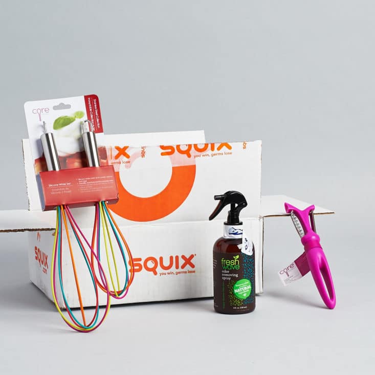 Check out the cleaning and home supplies inside the August 2017 Squix box!