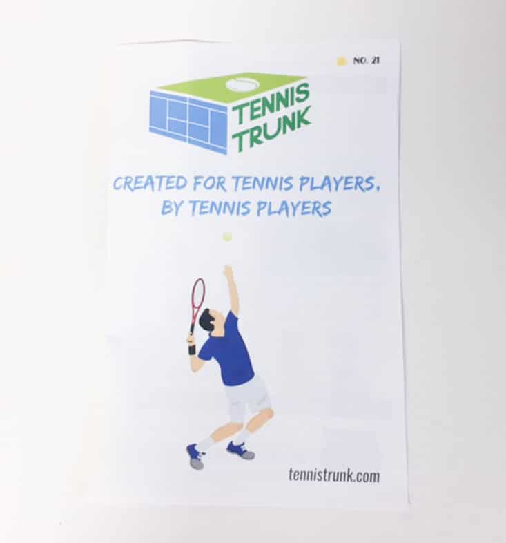 Tennis Trunk August 2017 Sports Subscription Box