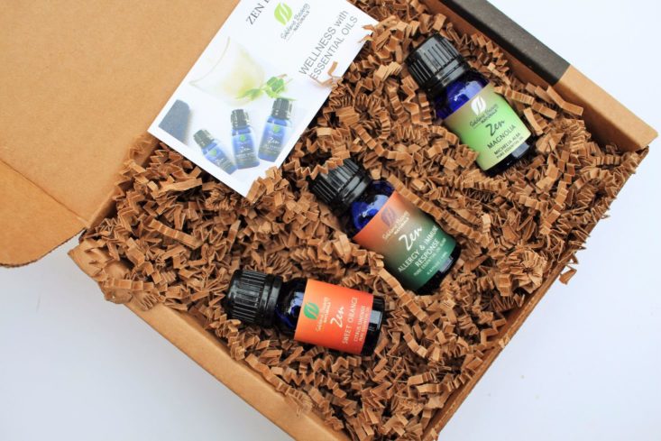 ZEN BOX August 2017 Health and Wellness Essential Oils Subscription Box