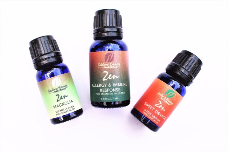 ZEN BOX August 2017 Health and Wellness Essential Oils Subscription Box