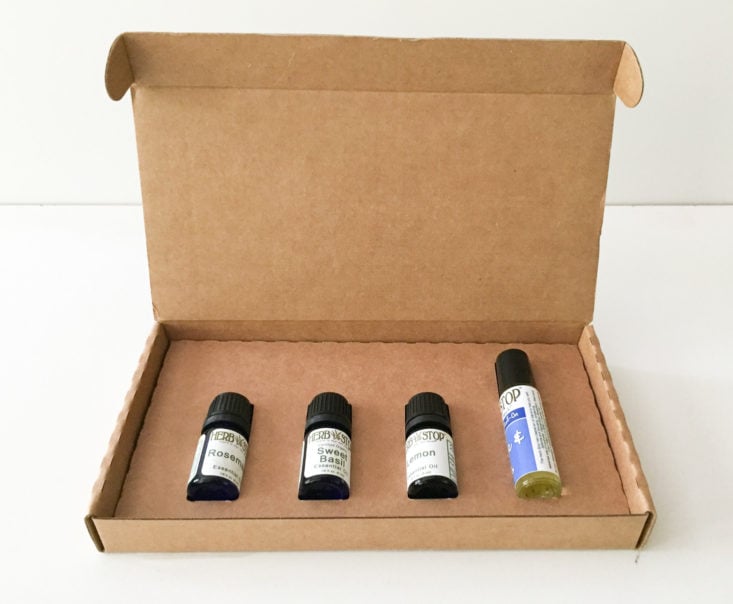 AromaBox by Herb Stop August 2017 Essential Oils Subscription Box