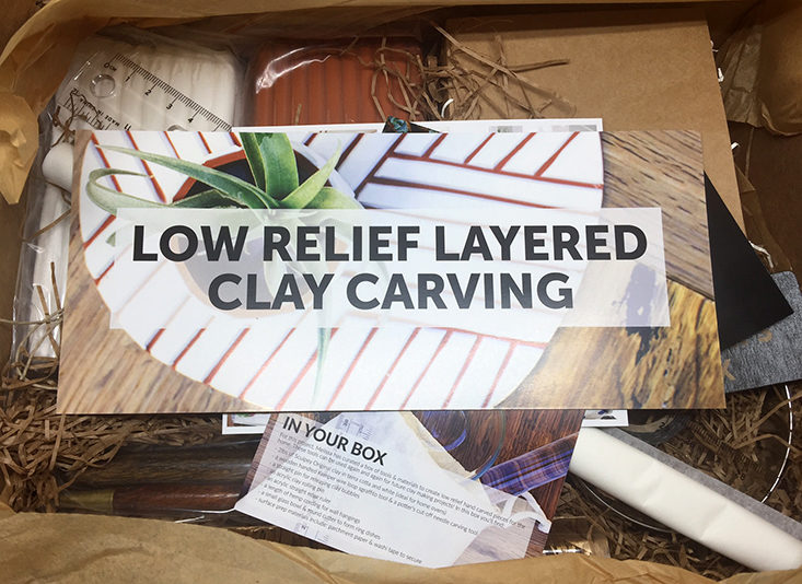 The Crafter's Box - Low Relief Layered Clay Carving - August 2017 DIY Craft Subscription Box