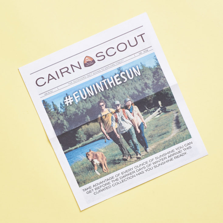 Cairn September 2017 Outdoor Subscription Box