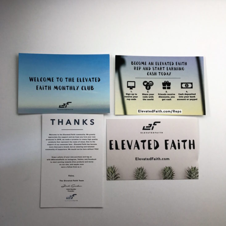 Elevated Faith September 2017 Religious and Faith-based Subscription Box