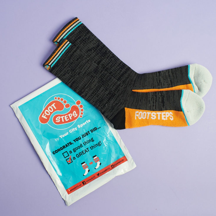 Check out the athletic socks I got in my September Foot Steps subscription box!
