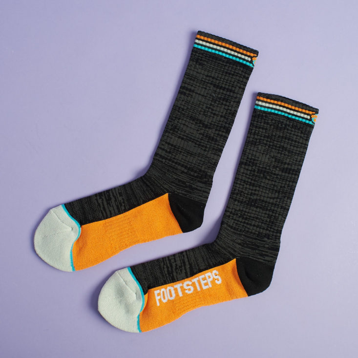 Check out the athletic socks I got in my September Foot Steps subscription box!